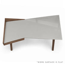 Load image into Gallery viewer, Maren Home Office Desk in Walnut &amp; Grey Lacquer (Top View)
