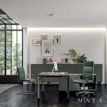 Load image into Gallery viewer, Maya Elm Corner Desk in Corporate Workspace
