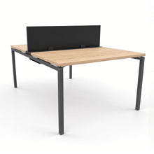 Load image into Gallery viewer, Mila 2 Person Bench Desk in Elm Finish with Shadow Grey Legs
