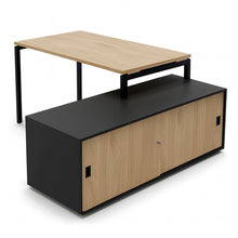 Load image into Gallery viewer, Mila Corner Desk Rear Credenza View
