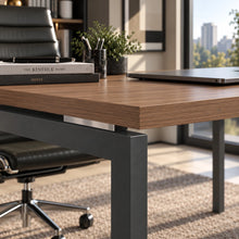 Load image into Gallery viewer, Mila Office Desk worktop and leg finish detail 

