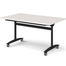 Load image into Gallery viewer, Onyx Folding Training Table, Black Leg, Light Grey Worktop, 1400mm
