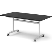Load image into Gallery viewer, Onyx Folding Training Table, Silver Leg, Black Worktop, 1600mm

