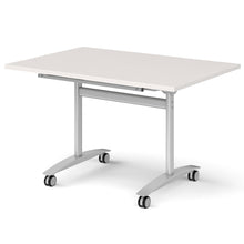 Load image into Gallery viewer, Onyx Folding Training Table, Silver Leg, Light Grey Worktop, 1200mm
