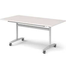 Load image into Gallery viewer, Onyx Folding Training Table, Silver Leg, Light Grey Worktop, 1600mm
