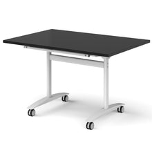 Load image into Gallery viewer, Onyx Folding Training Table, White Leg, Black Worktop, 1200mm
