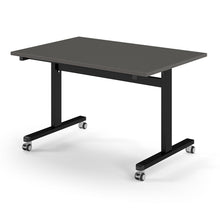 Load image into Gallery viewer, Core 1200mm Flip Top Table in Onyx Grey with Black Frame
