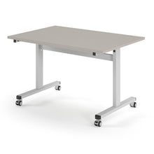 Load image into Gallery viewer, Core 1200mm Flip Top Table in Light Grey with White Frame
