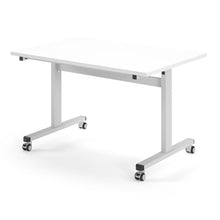 Load image into Gallery viewer, Core 1200mm Flip Top Table in White with White Frame
