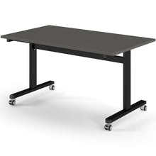 Load image into Gallery viewer, Core 1400mm Flip Top Table in Onyx Grey with Black Frame
