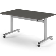 Load image into Gallery viewer, Core 1400mm Flip Top Table in Onyx Grey with Silver Frame
