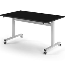 Load image into Gallery viewer, Core 1400mm Flip Top Table in Black with White Frame
