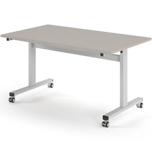 Load image into Gallery viewer, Core 1400mm Flip Top Table in Light Grey with White Frame
