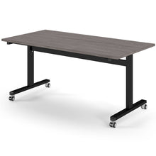 Load image into Gallery viewer, Core 1600mm Flip Top Table in Grey Oak with Black Frame
