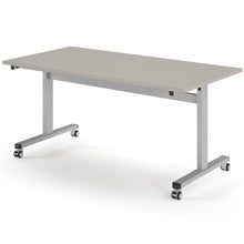 Load image into Gallery viewer, Core 1600mm Flip Top Table in Light Grey with Silver Frame
