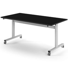 Load image into Gallery viewer, Core 1600mm Flip Top Table in Black with White Frame
