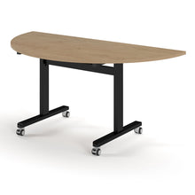 Load image into Gallery viewer, Core Semi Circle Flip Top Desk in Kendal Oak with Black Legs
