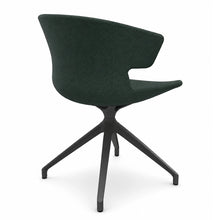 Load image into Gallery viewer, Portico Swivel Desk Chair Without Wheels in Forest Green Fabric (Rear View)
