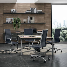 Load image into Gallery viewer, Porto Leather Desk Chairs in Open Plan Corporate Office
