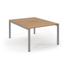 Load image into Gallery viewer, Connection 1200 Beech Silver Bench Desk
