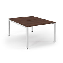 Load image into Gallery viewer, Connection 1200 Walnut White Bench Desk
