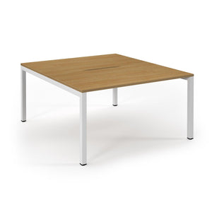 Connection 1400 Oak White Bench Desk