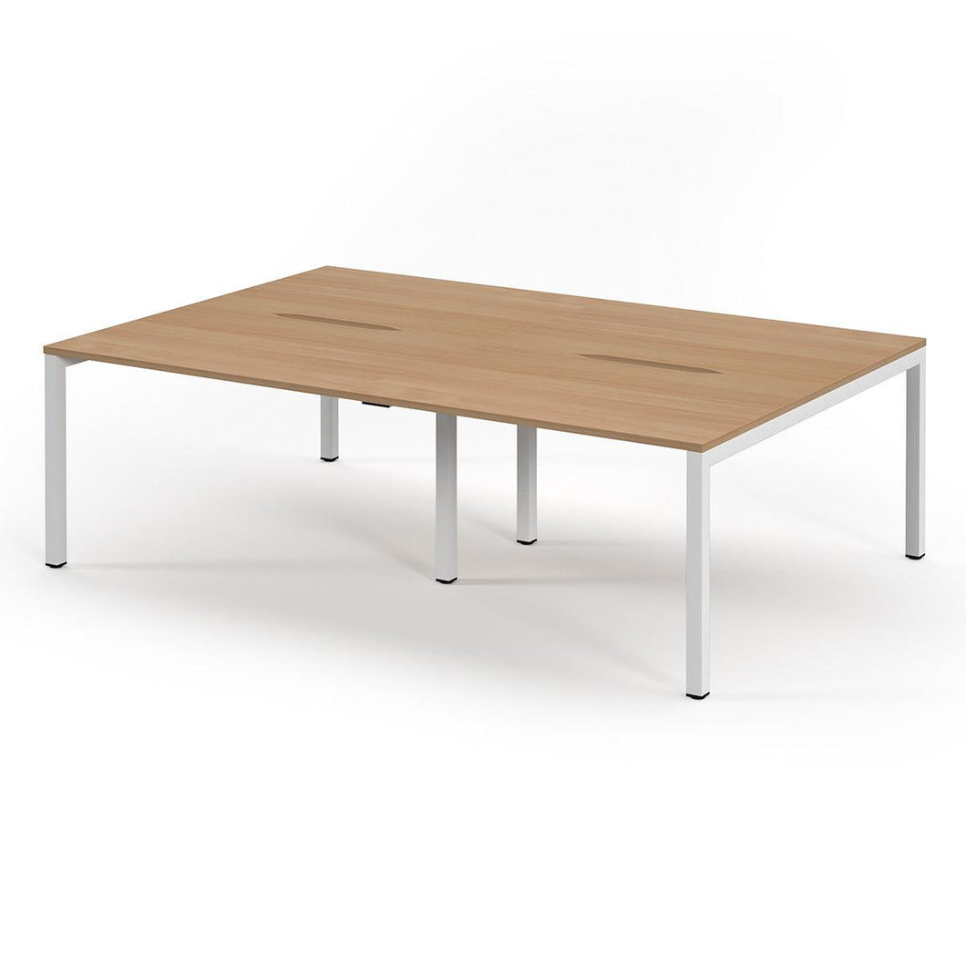 Connection 2400 Beech White Bench Desk