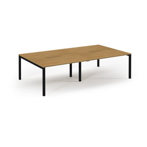 Connection 2800 Oak Black Bench Desk