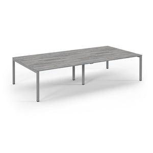 Connection 3200 Grey Oak Silver Bench Desk