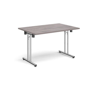 ProFold 1200 Chrome Grey Oak Folding Desk