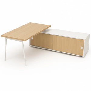 Symphony Oak Corner Desk on White Background