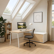 Load image into Gallery viewer, Symphony Corner Desk in Top Floor Home Office Space
