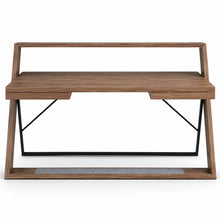 Load image into Gallery viewer, Tresta Large Walnut Home Office Desk with Drawers (Front View)
