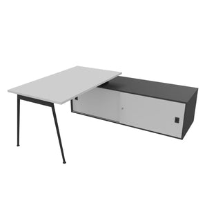 Symphony 140 Corner Desk Grey & Anthracite