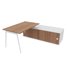 Load image into Gallery viewer, Symphony 140 Corner Desk American Walnut &amp; White
