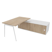Load image into Gallery viewer, Symphony 140 Corner Desk Elm &amp; White

