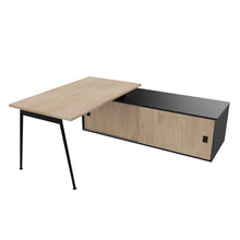 Load image into Gallery viewer, Symphony 140 Corner Desk Elm &amp; Anthracite
