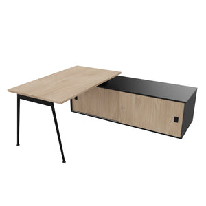 Symphony 140 Corner Desk Elm & Anthracite
