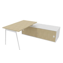 Load image into Gallery viewer, Symphony 140 Corner Desk Oak &amp; White
