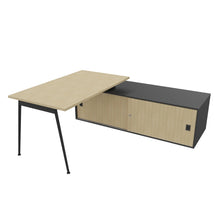 Load image into Gallery viewer, Symphony 140 Corner Desk Oak &amp; Anthracite
