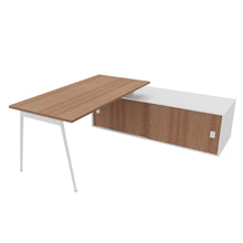 Load image into Gallery viewer, Symphony 160 Corner Desk American Walnut &amp; White
