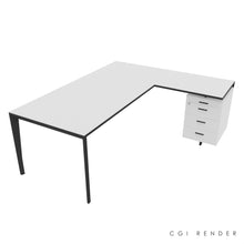 Load image into Gallery viewer, Auren 200 Corner Desk Right Hand White &amp; Grey
