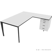 Load image into Gallery viewer, Auren 180 Corner Desk Right Hand White &amp; Grey
