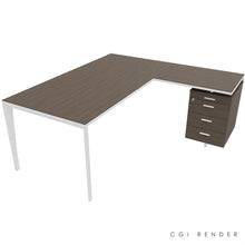 Load image into Gallery viewer, Auren 180 Corner Desk Right Hand Eucalyptus &amp; White
