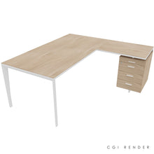 Load image into Gallery viewer, Auren 180 Corner Desk Right Hand Elm &amp; White
