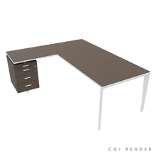 Load image into Gallery viewer, Auren 200 Corner Desk Left Hand Eucalyptus &amp; White
