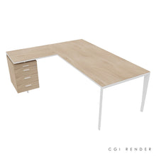 Load image into Gallery viewer, Auren 200 Corner Desk Left Hand Elm &amp; White

