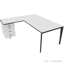 Load image into Gallery viewer, Auren 180 Corner Desk Left Hand White &amp; Grey
