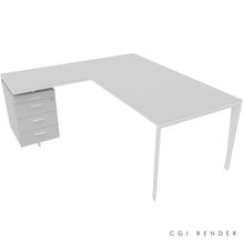 Load image into Gallery viewer, Auren 180 Corner Desk Left Hand Grey &amp; White
