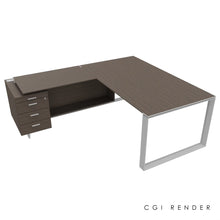Load image into Gallery viewer, Bossi Corner Desk 190 Left Hand Eucalyptus &amp; Chrome
